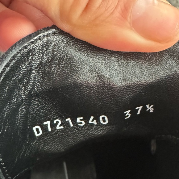 AGL Black Leather Moreen Lace-up Combat Boots Womens Size 37.5 - Picture 6 of 7